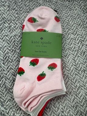 kate spade Pink Strawberry Low Cut Socks